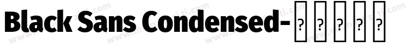Black Sans Condensed字体转换